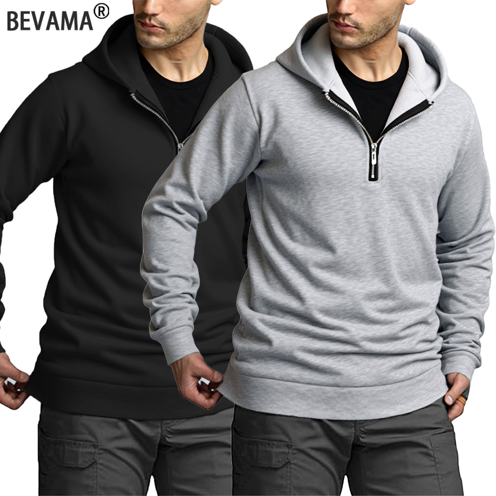 الرجال الربع زمم هوديس الخريف  - مراجعة Mens Fashion Quarter Zip وسعره